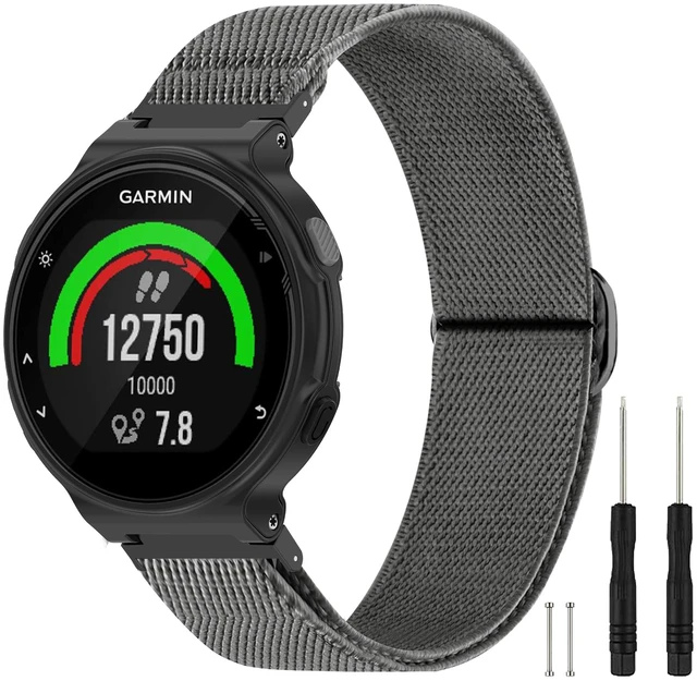 Main image of Elastic Nylon Watchband Compatible with Garmin Forerunner 235/220/230/620/630/735XT,Soft Adjustable Sport Stretchy Replacement Strap for Forerunner 235 Lite/Approach S20/S6/S5 Accessory