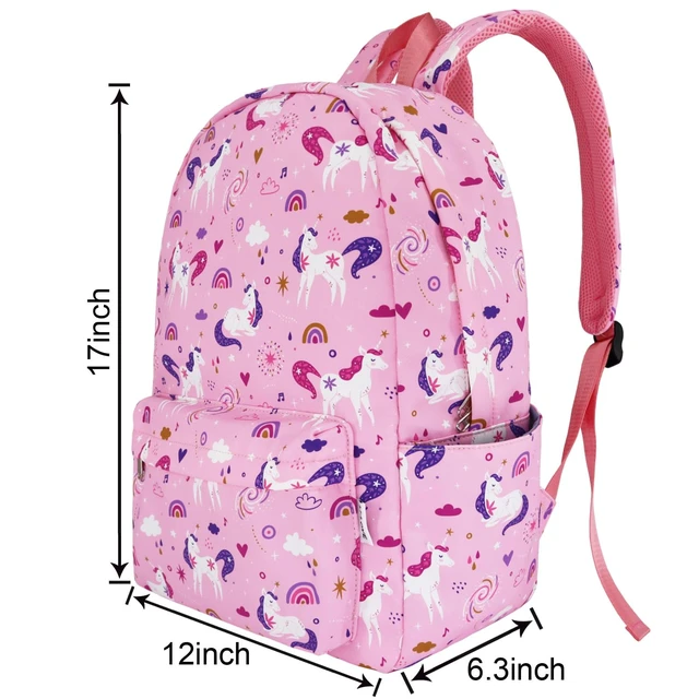 Alt view image 2 of 7 - Backpack for Girls Teens Kids College Middle Elementary High School Student Bookbag Pink Unicorn Book Bag Travel Backpacks Waterproof Laptop Back Pack
