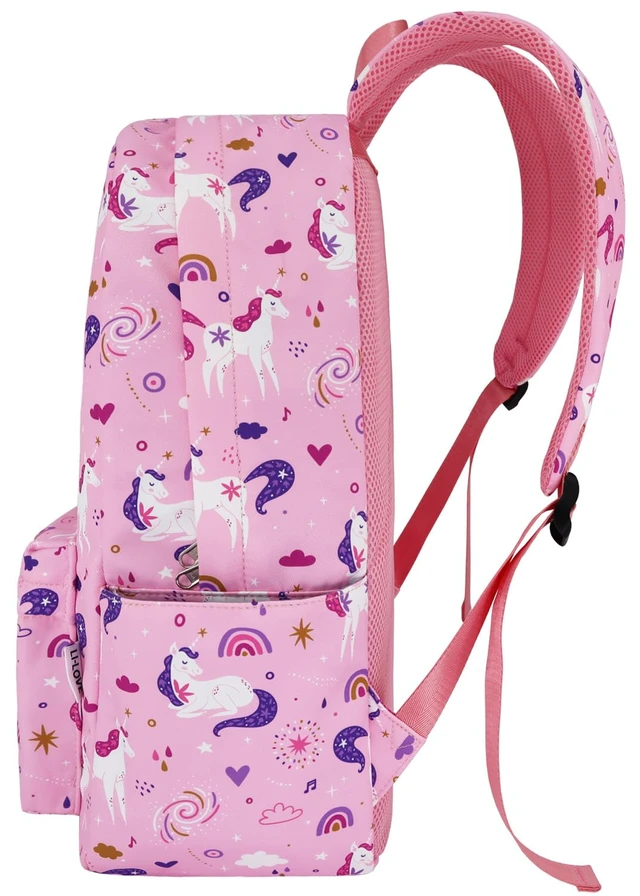 Alt view image 3 of 7 - Backpack for Girls Teens Kids College Middle Elementary High School Student Bookbag Pink Unicorn Book Bag Travel Backpacks Waterproof Laptop Back Pack