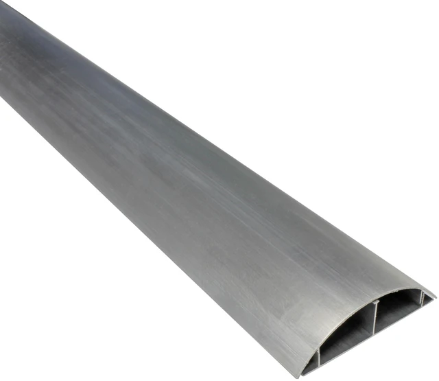 Main image of Metal Cable Shield Cord Cover Outdoor Aluminum Raceway 58 Inch - 2.16" W x 0.7" H Dual Channel - CSX-MET-5