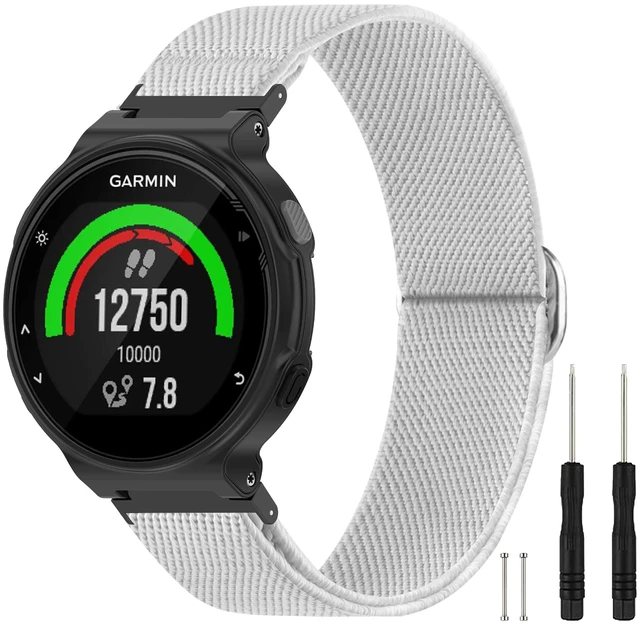 Main image of Elastic Nylon Watchband Compatible with Garmin Forerunner 235/220/230/620/630/735XT,Soft Adjustable Sport Stretchy Replacement Strap for Forerunner 235 Lite/Approach S20/S6/S5 Accessory