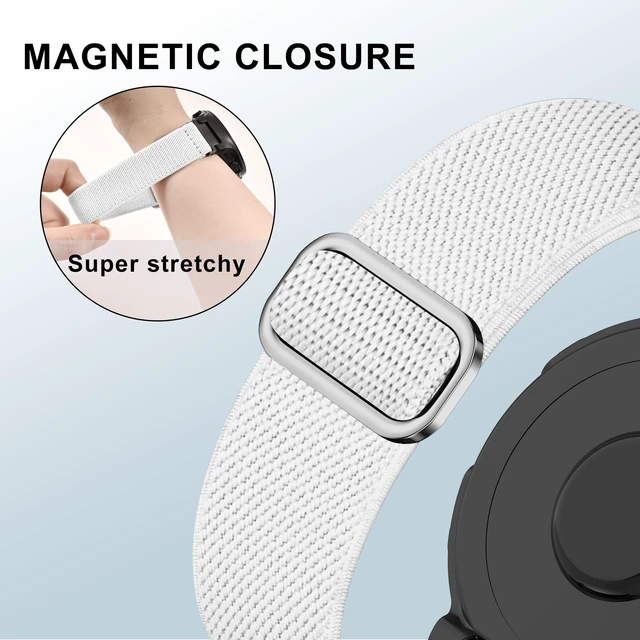 Alt view image 4 of 7 - Elastic Nylon Watchband Compatible with Garmin Forerunner 235/220/230/620/630/735XT,Soft Adjustable Sport Stretchy Replacement Strap for Forerunner 235 Lite/Approach S20/S6/S5 Accessory