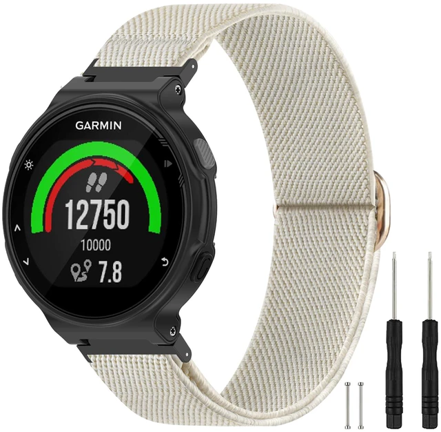 Main image of Elastic Nylon Watchband Compatible with Garmin Forerunner 235/220/230/620/630/735XT,Soft Adjustable Sport Stretchy Replacement Strap for Forerunner 235 Lite/Approach S20/S6/S5 Accessory