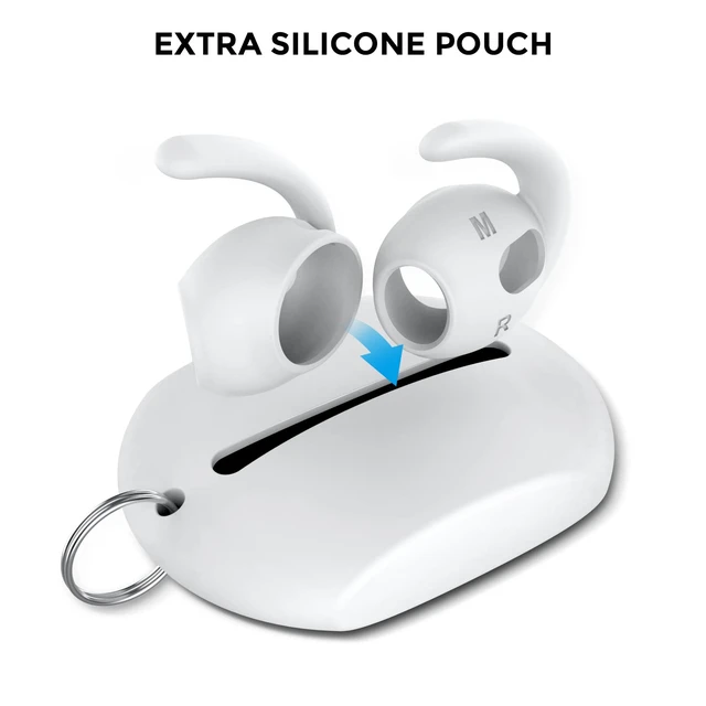 Alt view image 3 of 7 - 3 Pairs AirPods 3 Ear Hooks Anti-Slip Ear Covers Accessories Added Storage Pouch, Anti Slip, Secure Fit, Comfortable Silicone, Compatiable with Apple AirPods 3 2021