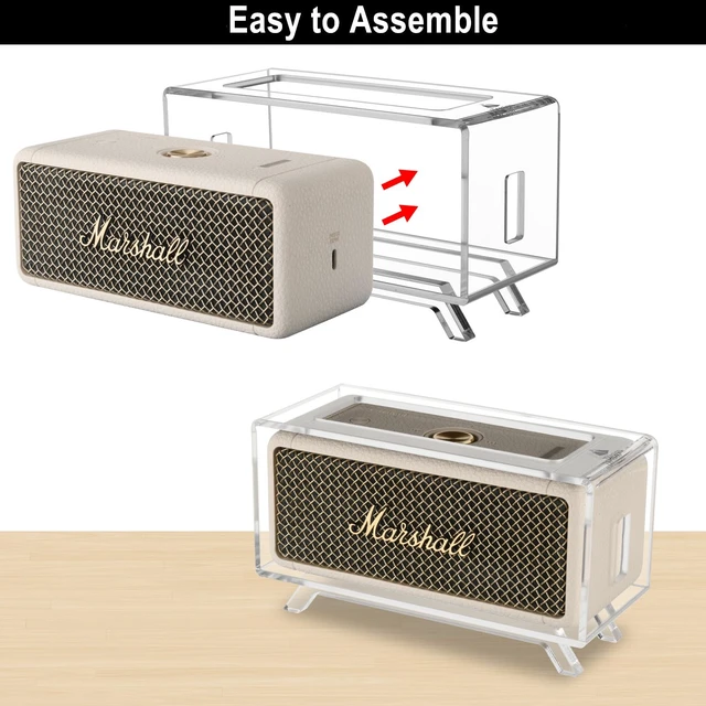 Alt view image 3 of 7 - Acrylic Desktop Stand Holder Compatible with Marshall Emberton/Emberton II/Emberton III Portable Speaker, Table Holder Display Shelf Speaker Desktop Stand Shelf (Transparent)