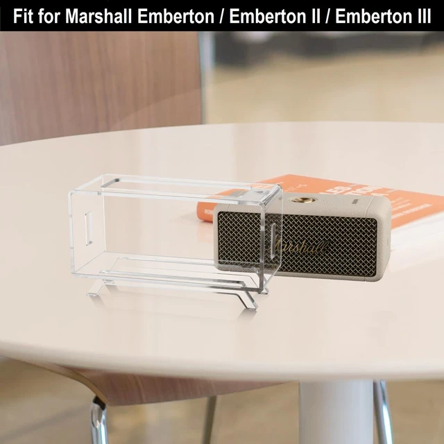 Alt view image 6 of 7 - Acrylic Desktop Stand Holder Compatible with Marshall Emberton/Emberton II/Emberton III Portable Speaker, Table Holder Display Shelf Speaker Desktop Stand Shelf (Transparent)