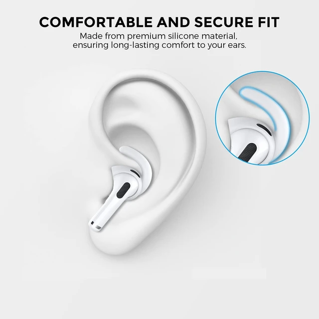 Alt view image 5 of 7 - 3 Pairs AirPods 3 Ear Hooks Anti-Slip Ear Covers Accessories Added Storage Pouch, Anti Slip, Secure Fit, Comfortable Silicone, Compatiable with Apple AirPods 3 2021
