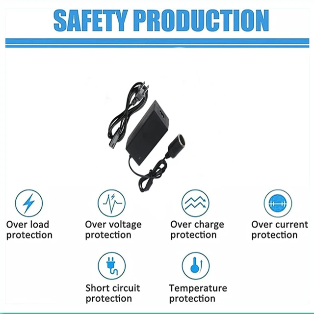 Alt view image 6 of 7 - 12V Power Adapter for Plug in Coolers Vehicles Igloo Iceless Thermoelectric Coolers Compatible with Igloo Iceless Kool Mate Cool Chill Thermolectric Coolers DC12V car Cooler Replacement Cord