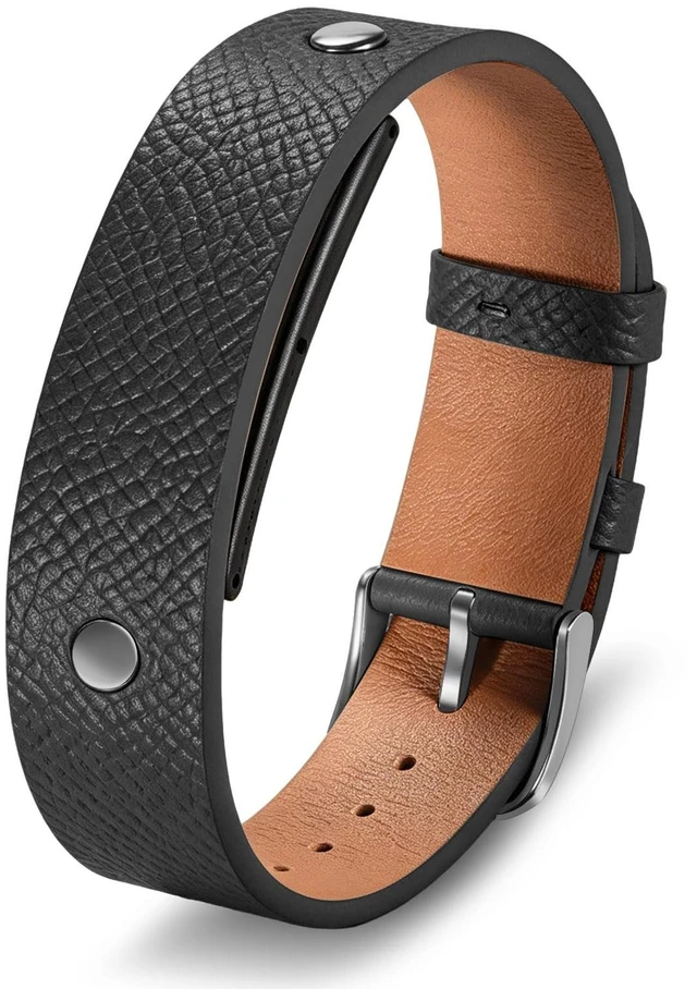 Main image of Band for Google Fitbit Air Genuine Leather Strap Wristband Men Women (No Tracker)