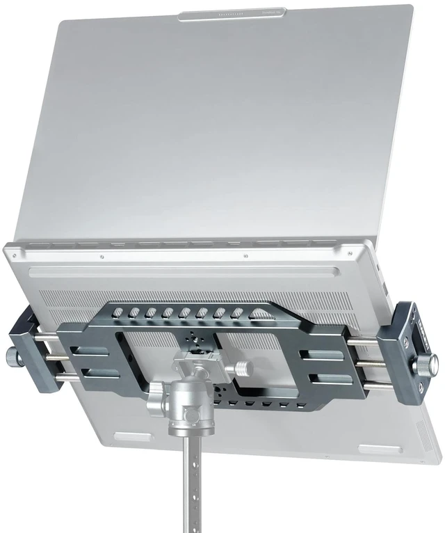 Main image of Laptop Stand for Tripods, Aluminum Construction, 1/4" and 3/8 Ports, Arca-Swiss Quick Release System, Anti-Slip Heat Display, Studio Live, Media Production, Outdoor Laptop Fixed Scenes
