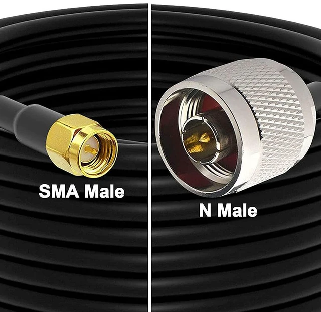 Alt view image 5 of 6 - 75ft N Male to SMA Male RG58 Coax Cable for Antenna & SDR 75ft RF jumper for nearby antennas, SDR receivers and compatible 50-ohm equipment; standard SMA, not RP-SMA