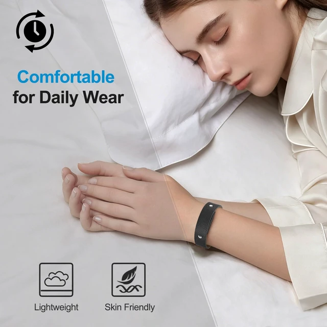 Alt view image 6 of 7 - Band for Google Fitbit Air Genuine Leather Strap Wristband Men Women (No Tracker)