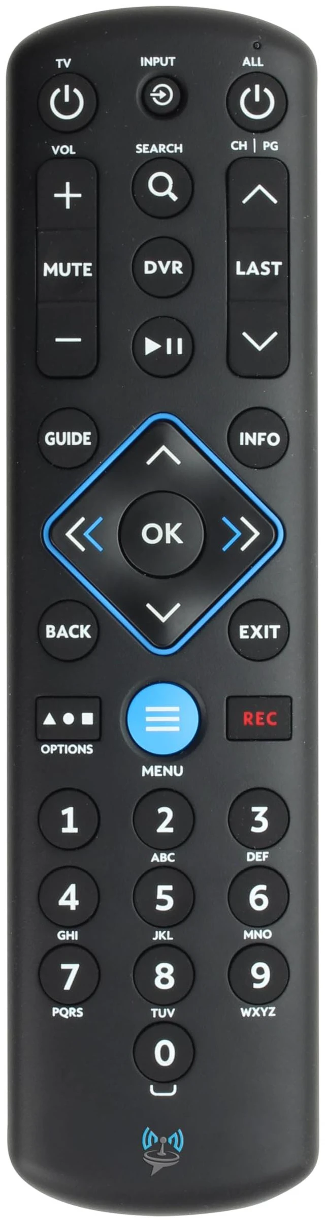 Main image of Remote Control Replacement URC1160 Compatible with Spectrum/Charter Cable Set-Top Boxes, TVs, and Audio Devices - UE878RCU Matte Black ABS Plastic RC with Batteries Included