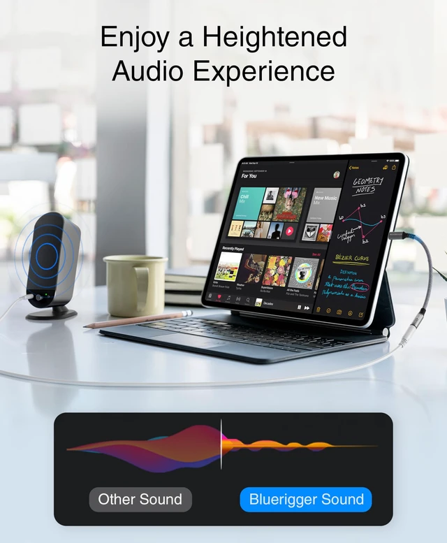 Alt view image 4 of 7 - USB C to 3.5mm Audio Adapter - (18cm, Female AUX to USB C Adapter, USBC to Headphone Jack, USB-C Dongle, Type C to 1/8) - Compatible with Phone, Tablets, Laptops, Headset, Speakers