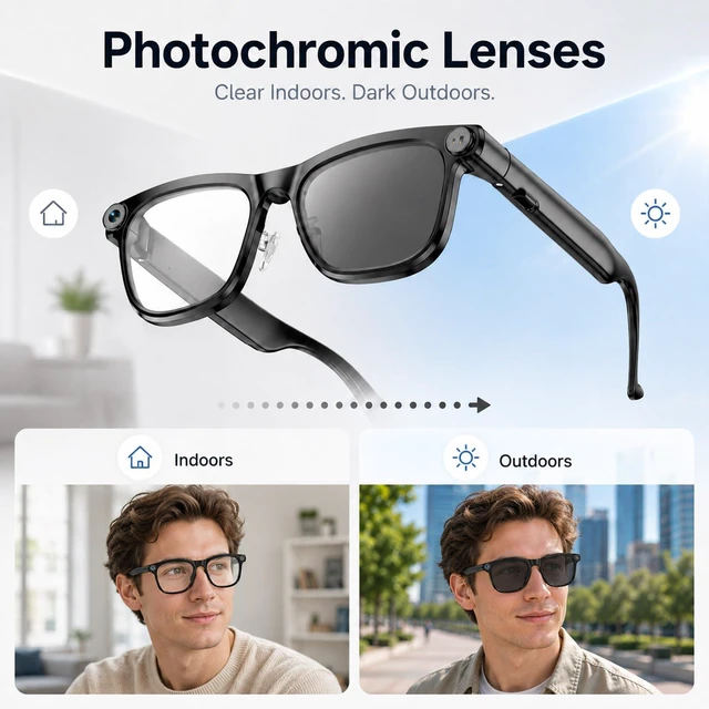Alt view image 3 of 7 - 13MP AI Smart Glasses with Camera, Photo, Video,Open-Ear Audio 13MP Photos, Hands-Free Video, AI Assistant, Real-Time Translation, Object & Landmark Recognition, Open-Ear Audio & Calls