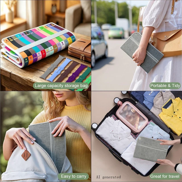 Alt view image 3 of 7 - 26 Pack Sport Bands Compatible for Apple Watch Bands 38/40/41/42/44/45/46/49mm with Portable Fun Alphabet Printed Storage Bag, Soft Silicone Strap for Women Men iWatch Band Series 11 10 9 8 7 6 5 4 SE