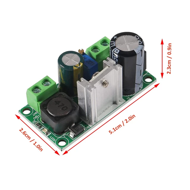 Alt view image 5 of 5 - 10pcs AC/DC to DC Step Down Buck Converter Voltage Regulator Power Supply Board 2A LM2596HV Converter Module