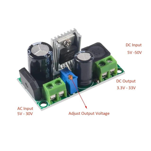 Alt view image 4 of 5 - 10pcs AC/DC to DC Step Down Buck Converter Voltage Regulator Power Supply Board 2A LM2596HV Converter Module
