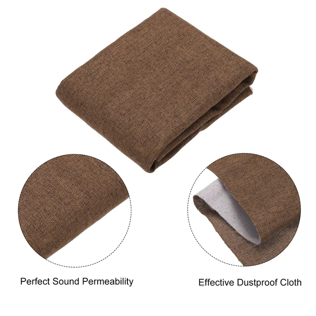 Alt view image 3 of 5 - Coffee Speaker Grill Cloth 40"x58" Stereo Box Fabric Protective Dustproof Mesh Breathable Replacement Cover for Home Stage Speakers,Media Cabinet,KTV Box(1x1.48m)