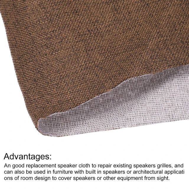 Alt view image 4 of 5 - Coffee Speaker Grill Cloth 40"x58" Stereo Box Fabric Protective Dustproof Mesh Breathable Replacement Cover for Home Stage Speakers,Media Cabinet,KTV Box(1x1.48m)