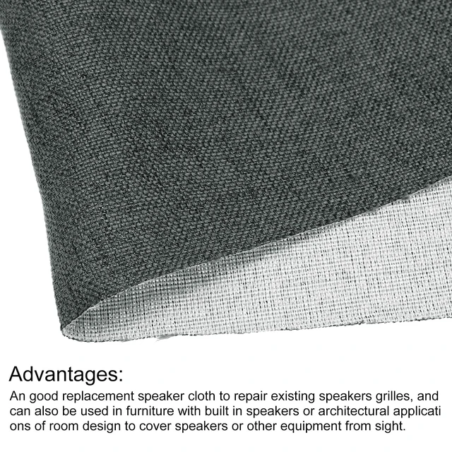 Alt view image 4 of 5 - Dark Gray Speaker Grill Cloth 40"x58" Stereo Box Fabric Protective Dustproof Mesh Breathable Replacement Cover for Home Stage Speakers,Media Cabinet,KTV Box(1x1.48m)