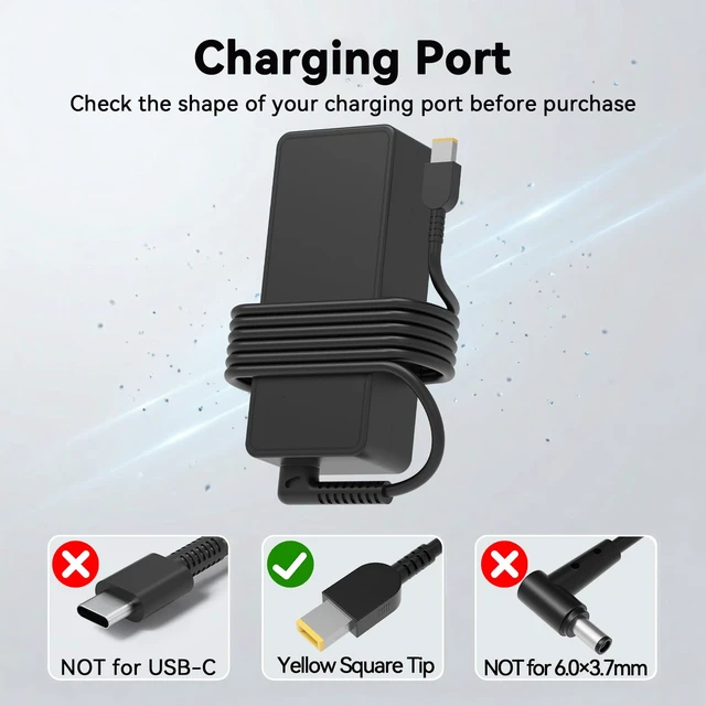 Alt view image 6 of 7 - 90W AC Adapter for Lenovo ThinkCentre M720q M70q M90q M93p M920q M93 M80q for ThinkCentre M73 M75q M910q M625q M700 M715q M910 M710 M900 M710q M720 m90n-1 M53 M83,Neo 30a 50q 50a,IdeaCentre C360 C260