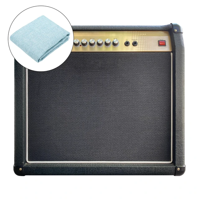 Alt view image 5 of 5 - Light Blue Speaker Grill Cloth 40"x58" Stereo Box Fabric Protective Dustproof Mesh Breathable Replacement Cover for Home Stage Speakers,Media Cabinet,KTV Box(1x1.48m)