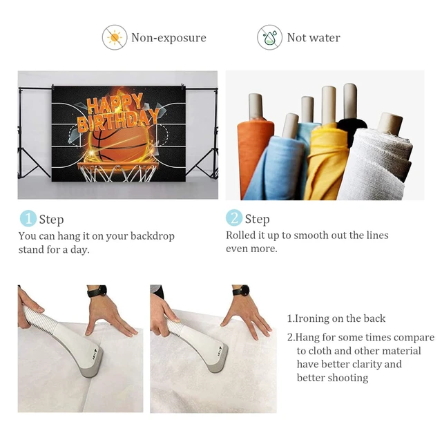 Alt view image 6 of 6 - Basketball Birthday Backdrop Banner Basketball Theme Party Backdrop Decorations 8x6FT Boy Kids Basketball Court Sport Happy Birthday Party Decor Photo Booths