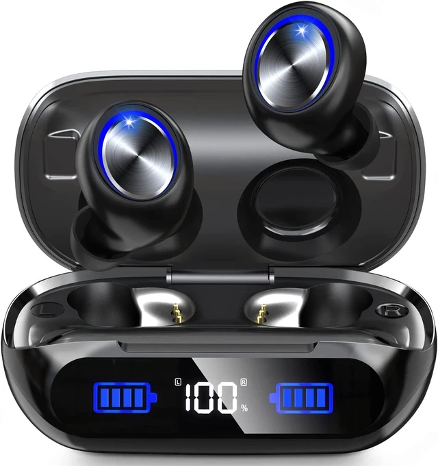 Main image of Bluetooth Earbuds Wireless 200Hrs Playback, IPX7 Waterproof, Noise Canceling LED Power Display Earphones with Charging Case, in-Ear, Headphones with Mic for Phone Smart TV Laptop Computer Android iOS