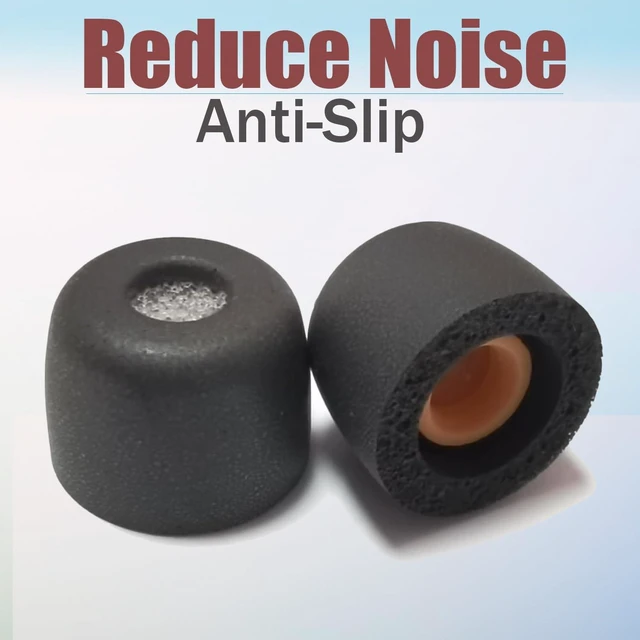 Alt view image 6 of 6 - Small (S) Memory Foam Earbuds Tips Replacement for Small Ear Canals 3 Pairs Universal Anti Slip Foam Ear Tips with Filter Screen, Noise Isolating Secure Fit for Slim Ear Canals, Black