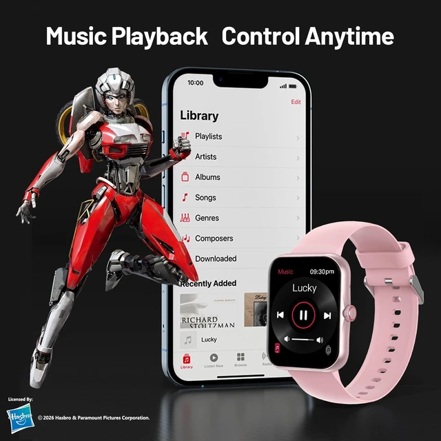 Alt view image 4 of 7 - Fitness Tracker Smartwatch, Kids Smartwatch IP68, Fucsia Smartwatch for Kids 1.83-inch HD, Voice Calls, Sleep Calories Sports Mode, Pedometer Bluetooth Music Message Notifications