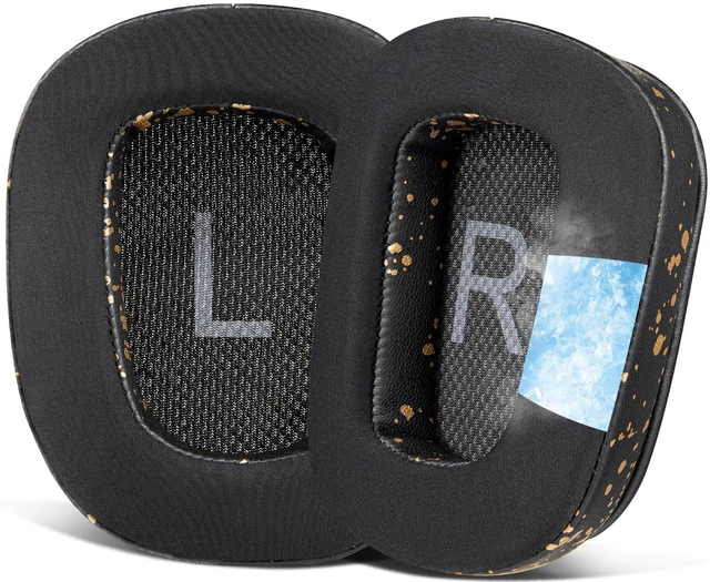 Main image of Cooling Gel Ear Pads Cushions Replacement for Logitech G35 G930 G933 G935 G633 G635 G533 G430 G431 G432 G433 Gaming Headset, Earpads for G332 G230 G231 G233 Headphones - Black Gold