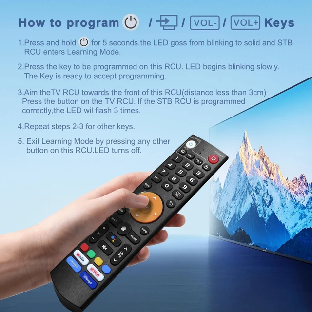 Alt view image 6 of 6 - Replacement Learning Bluetooth Voice Remote Control fit for vSeeBox V3 Plus, V5, V3 Pro