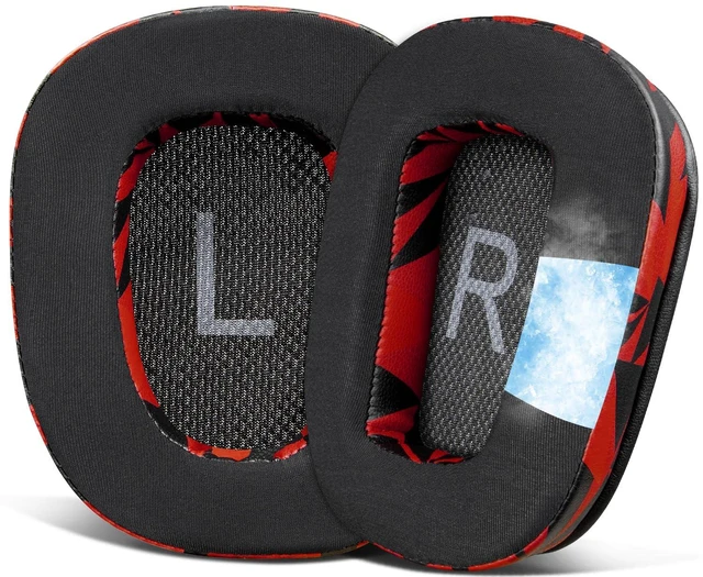 Main image of Cooling Gel Ear Pads Cushions Replacement for Logitech G35 G930 G933 G935 G633 G635 G533 G430 G431 G432 G433 Gaming Headset, Earpads for G332 G230 G231 G233 Headphones - Red Storm