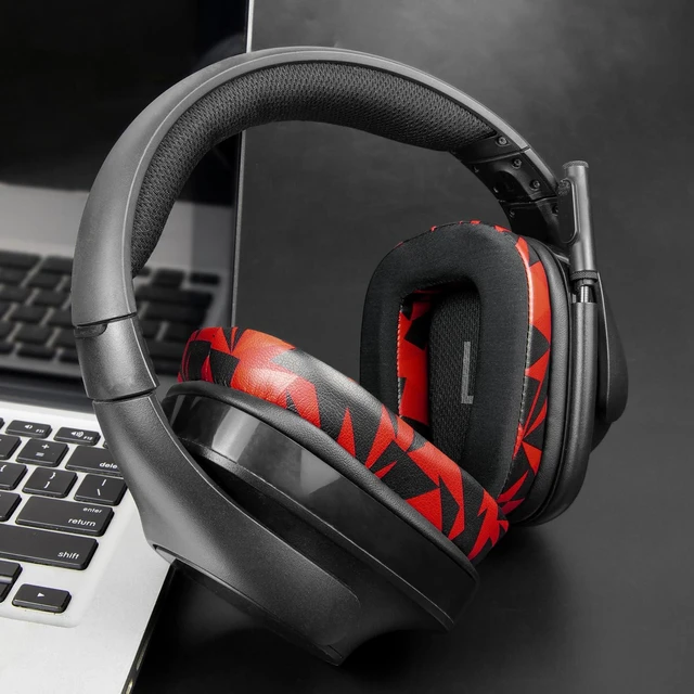 Alt view image 2 of 7 - Cooling Gel Ear Pads Cushions Replacement for Logitech G35 G930 G933 G935 G633 G635 G533 G430 G431 G432 G433 Gaming Headset, Earpads for G332 G230 G231 G233 Headphones - Red Storm