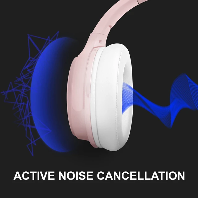Alt view image 5 of 7 - Pro Active Noise Cancelling Headphones,Over-Ear Headphones Wireless Bluetooth 5.3, Microphone, Lightweight Comfortable Headset for Home, Travel, Rechargeable Workout Headphones, Deep Base