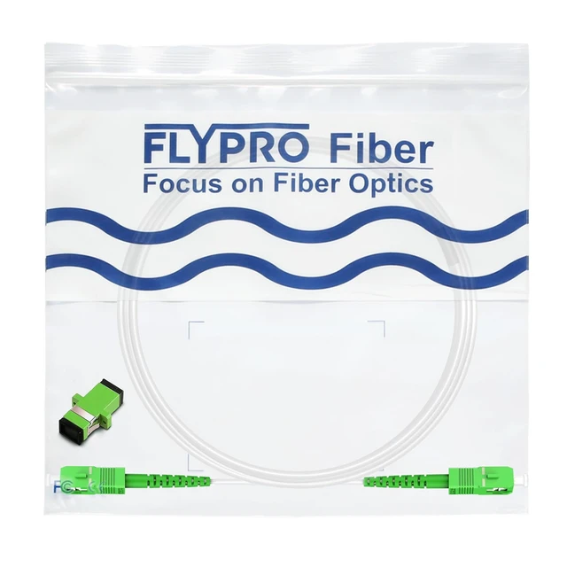 Alt view image 7 of 7 - 10m/33ft SC/APC to SC/APC Optic Fiber Internet Cable, OS2 Armored Single Mode Fiber Cable - Simplex - Length Option: 1m-30m, 9/125um LSZH White OD-3.0mm