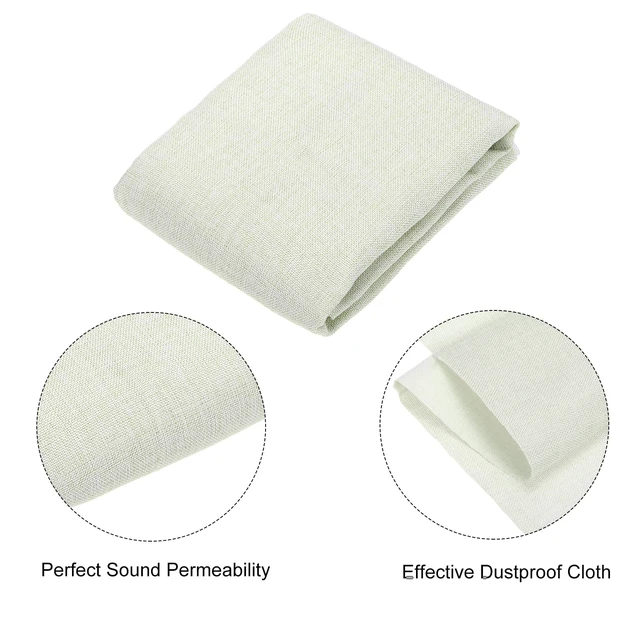 Alt view image 3 of 5 - Cream Speaker Grill Cloth 40"x58" Stereo Box Fabric Protective Dustproof Mesh Breathable Replacement Cover for Home Stage Speakers,Media Cabinet,KTV Box(1x1.48m)