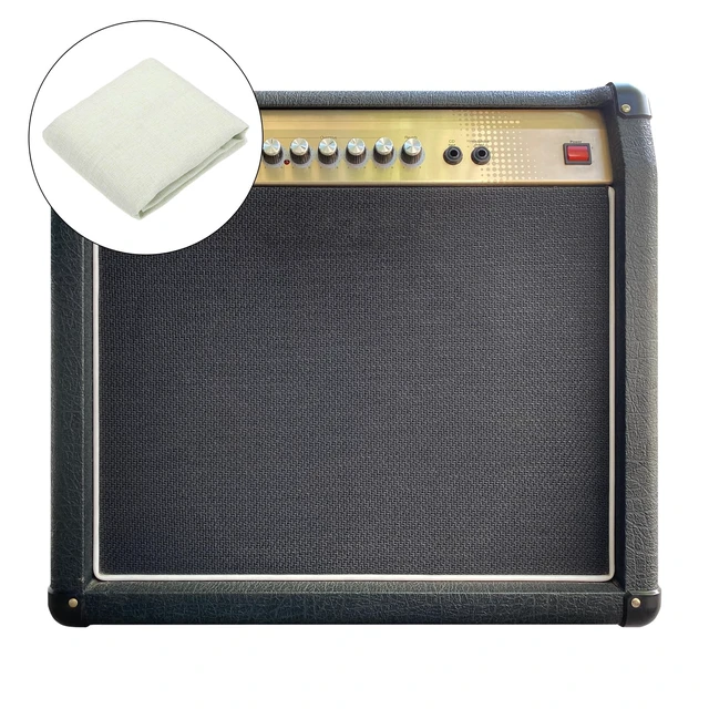 Alt view image 5 of 5 - Cream Speaker Grill Cloth 40"x58" Stereo Box Fabric Protective Dustproof Mesh Breathable Replacement Cover for Home Stage Speakers,Media Cabinet,KTV Box(1x1.48m)
