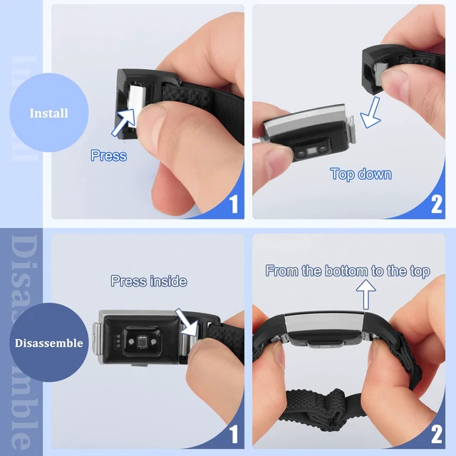 Alt view image 4 of 7 - Elastic Bands Compatible with Fitbit Charge 2 Band, Adjustable Stretchy Soft Nylon Solo Loop Replacement Strap for Fitbit Charge 2 Women Men