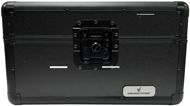 Main image of Black Aluminum 7" 45 RPM Record Storage Box (Holds Up to 200 Records)