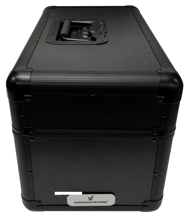 Alt view image 5 of 5 - Black Aluminum 7" 45 RPM Record Storage Box (Holds Up to 200 Records)