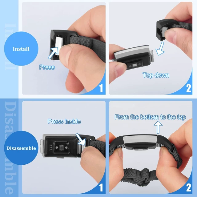 Alt view image 4 of 7 - Elastic Bands Compatible with Fitbit Charge 2 Band, Adjustable Stretchy Soft Nylon Solo Loop Replacement Strap for Fitbit Charge 2 Women Men