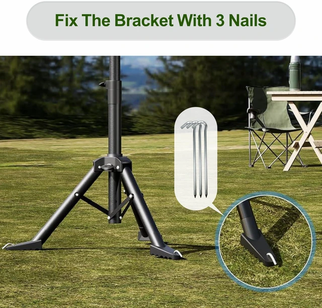 Alt view image 3 of 7 - Starlink Tripod Stand Mount for Starlink Standard 4/4X/ Gen3/4/V4 For Starlink V3/V4 Dish, 360° Rotation, Heavy Duty PC+ASA Pole Mount Kit, For Roof, RV & Outdoor