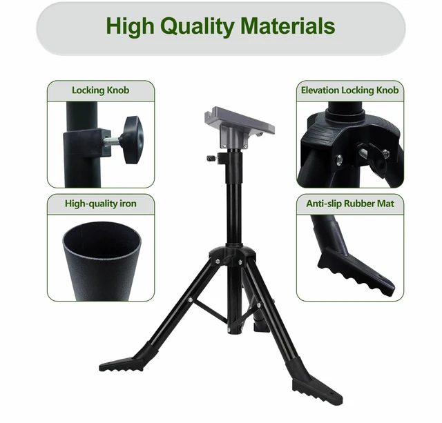 Alt view image 5 of 7 - Starlink Tripod Stand Mount for Starlink Standard 4/4X/ Gen3/4/V4 For Starlink V3/V4 Dish, 360° Rotation, Heavy Duty PC+ASA Pole Mount Kit, For Roof, RV & Outdoor