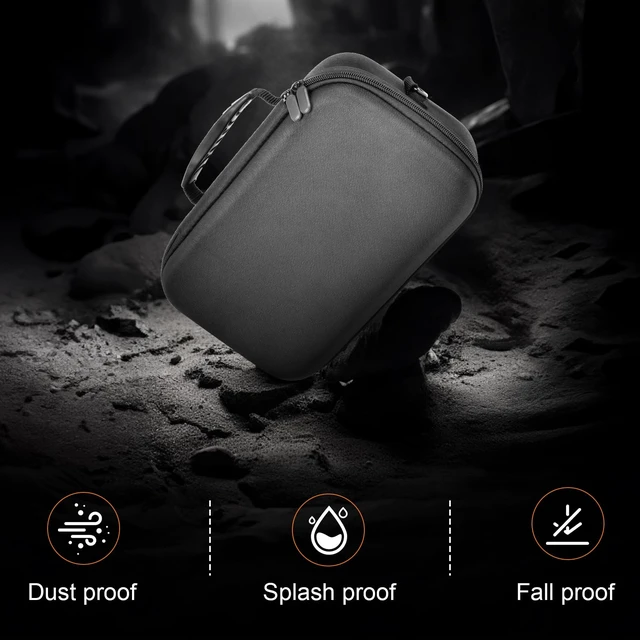 Alt view image 6 of 7 - Hard Travel Case for JBL Charge 6 Speaker with Shoulder Strap Fixed tray, elastic strap and zippered mesh pocket organize the speaker, charger and cables, Black, Case Only