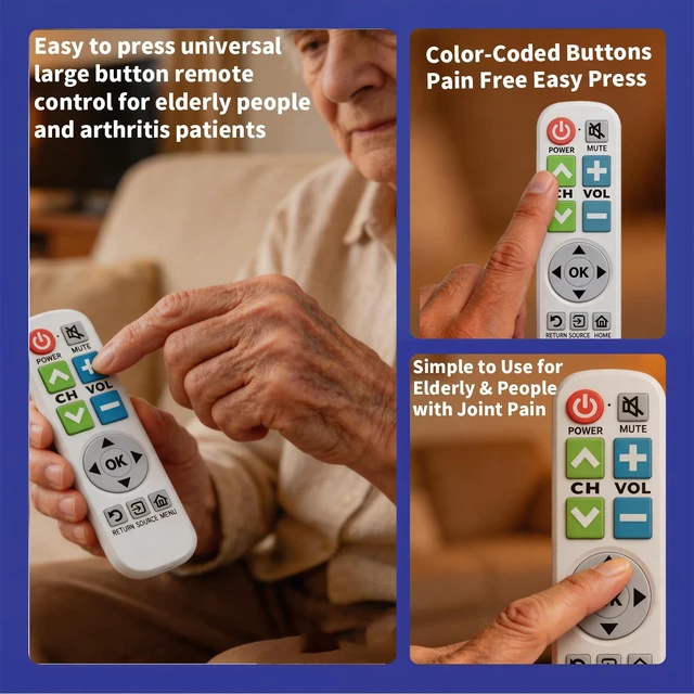 Alt view image 6 of 7 - Backlit Big Button Remote for LG TVwith White Silicone Cover For lg tv Remote,Large Backlight KeyNo SetupSoft Glow CaseFor elderly peopleEconomic DesignSplash-proofBite-proof