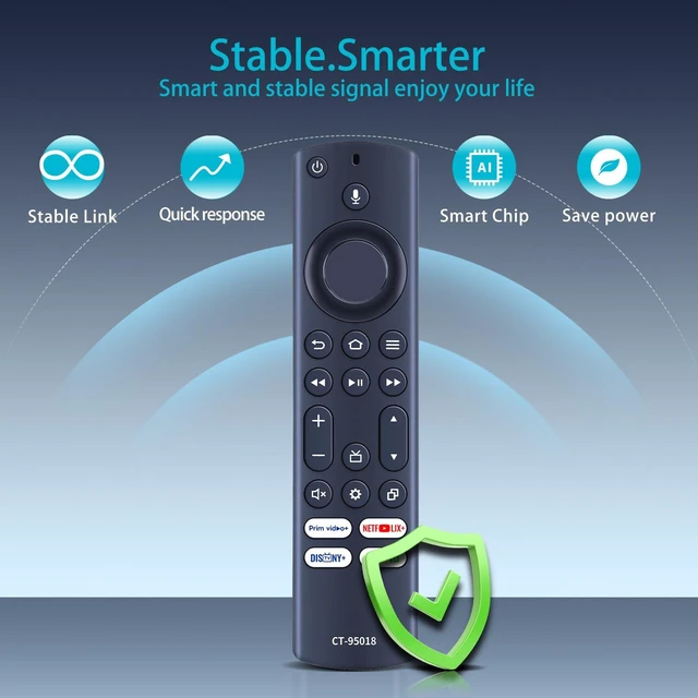 Alt view image 3 of 7 - CT-95018 Replacement Remote Control for Toshiba/Insignia/Pioneer LED TV for model4K LED Smart TV 43V35KU 40C350KU 43C350KU 50C350KU 55C350KU NS-24F202NA22 NS-42F201NA22 NS-55F301NA22 NS-70F501NA22