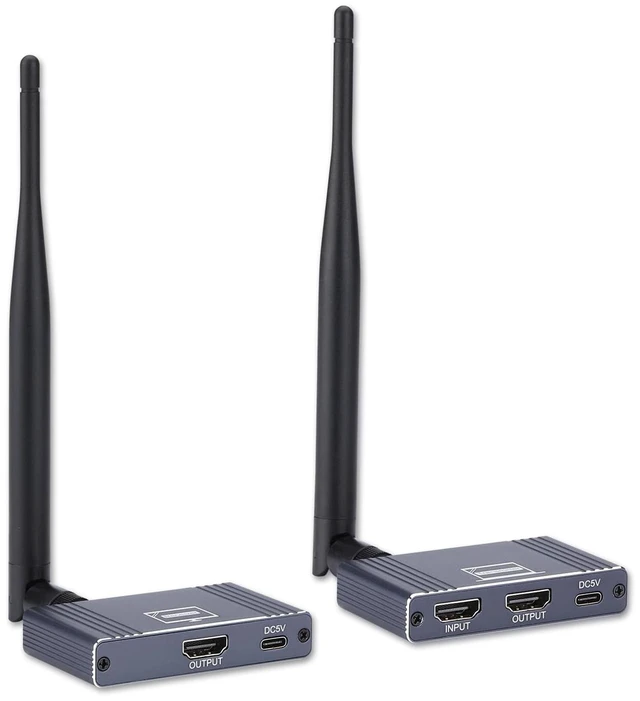 Main image of Wireless HDMI Transmitter and Receiver, 5.8GHz Wireless HDMI Extender Kit with Loop Out Support 590Ft/180m Up to 1080P@60hz Video Resolution, Support laptops, PCs, DVD, Digital Video Cameras etc