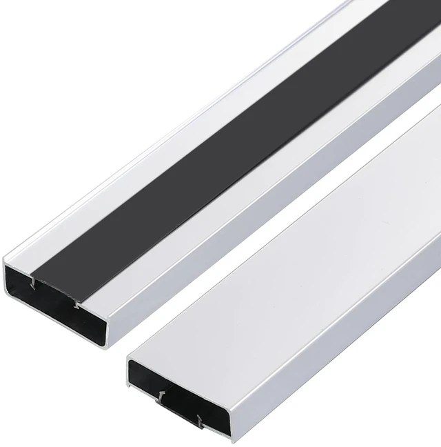 Main image of Aluminium Alloy U Shape Edge Trim Strip Decoration Profiles with Base, Metal Cable Raceway Cord Protector Hider Condenser Concealer Decor Edging Strips